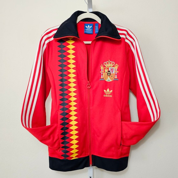 *RARE* ADIDAS Men's Spain Firebird World Cup Soccer Team Track Zip Jacket Sz M - Picture 2 of 15